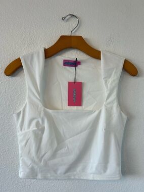 Edikted white Cropped Top Size M